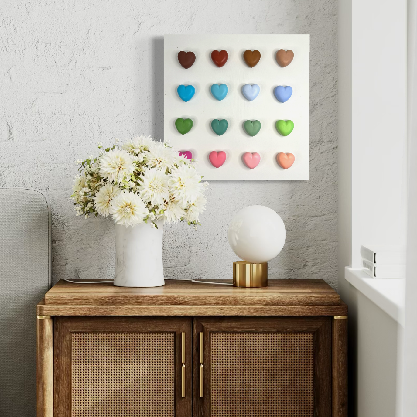Hearts Palm Beach Pastel