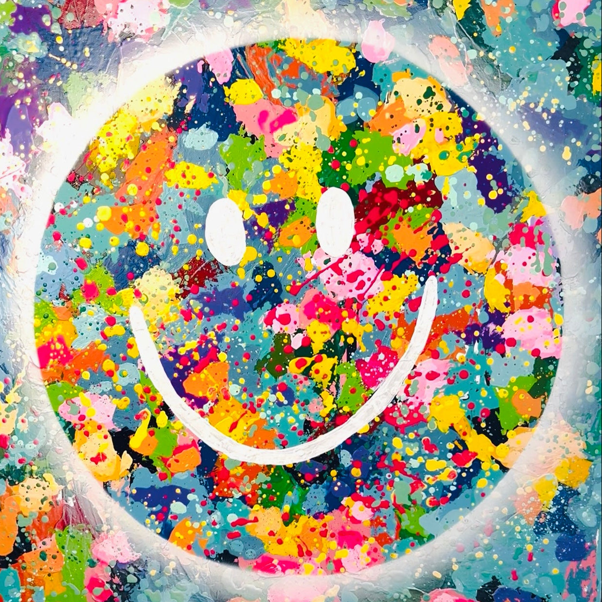 Happy Unfiltered 20"x20"